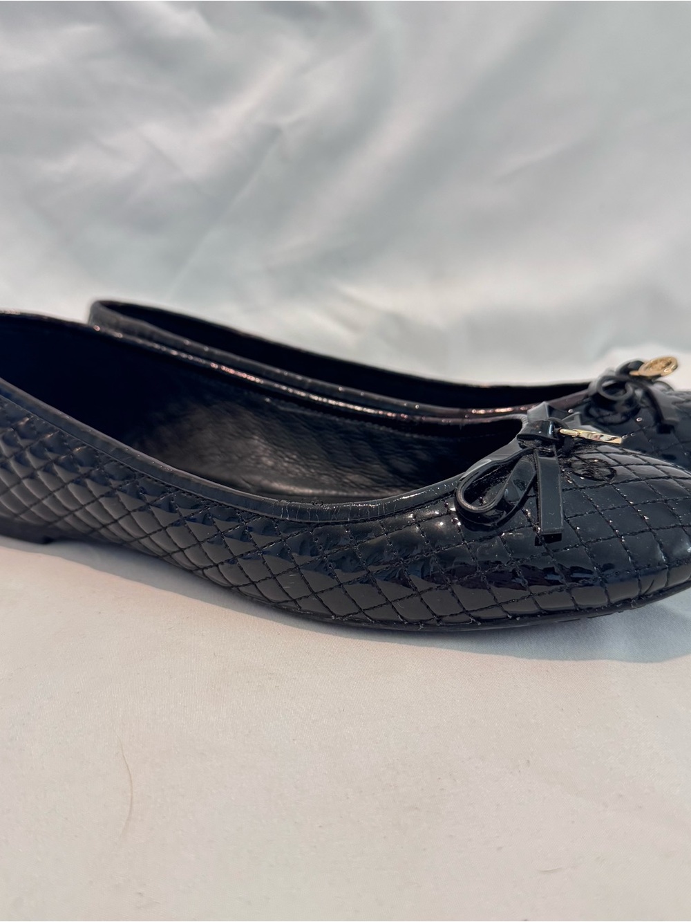 MICHAEL Michael Kors Black Melody Quilted Ballet Flats Sz 7M PW15E - Picture 2 of 7